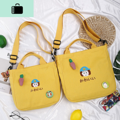 原宿日系软妹少女布包可爱小包包帆布斜挎包单肩手提袋学生小挎包NEW LAKE女斜挎包