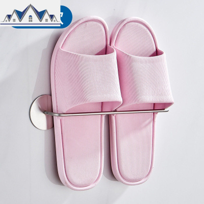 304不锈钢免打孔浴室壁挂式创意简易金属后收纳鞋架工厂 三维工匠收纳层架