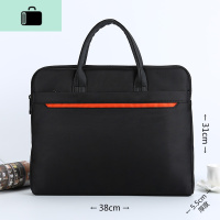 男士手提包帆布文件包女公文包A4书包袋 商务办公会议文件袋黑色NEW LAKE 黑色