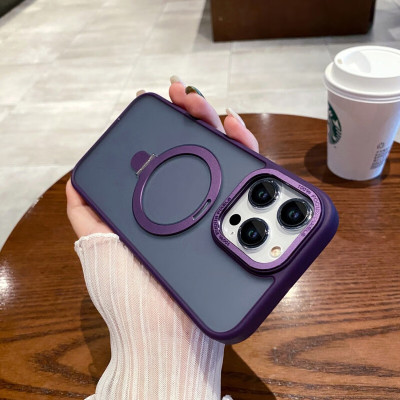 安美宝 苹果15/14手机壳磨砂iPhone13磁吸支12promax镜头金属硅胶肤感防摔13pro/14plus不好壳