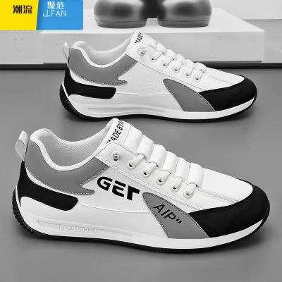 聚范男鞋2024新款春款懒人一脚蹬跑步运动鞋男士休闲工作潮鞋厚底耐磨