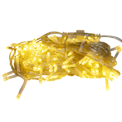 格瑞捷 LED彩灯串 LED-10m-100T 100头 黄 24V/220V 带插头 串