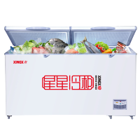 星星(XINGX) 406升冰柜 冷柜 卧式大容量商用 冷藏冷冻转换单温冰柜 深冷速冻(白色) BD/BC-406E