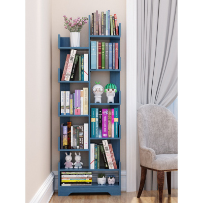 简易书架置物架落地学生简约小型书柜子家用经济型收纳省空间