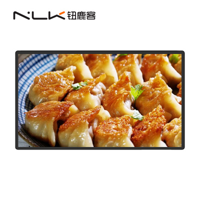 钮鹿客 65英寸 4K薄款壁挂广告机 高色域 纯平面 贴墙安装 高清液晶 数字标牌 海报机 安卓一体机 带钢玻璃