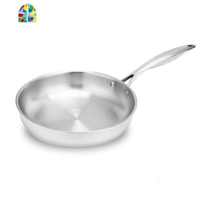 304不锈钢煎锅三层钢平底不粘加厚煎牛排煎锅燃气电磁炉 FENGHOU