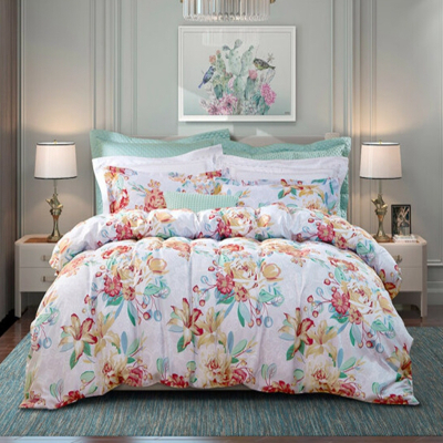 富安娜(FUANNA)磨毛四件套芳华初韵1.5/1.8米床适用(203*229cm)