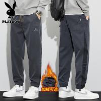 花花公子新款高品质(实拍)秋冬款休闲裤男宽松潮牌工装裤束脚拼接运动裤子