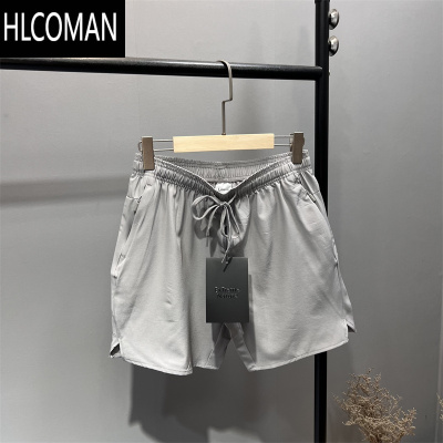 HLCOMAN迪家工厂单!线下500+!夏季男士松紧腰运动休闲纯色短裤五分裤潮