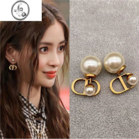 JiMiD家CD珍珠耳坠小众设计感高级复古耳环2023年新款潮气质轻奢耳饰