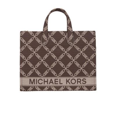 迈克·科尔斯(MICHAEL KORS)女士单肩包潮牌提花徽标链条斜挎包棉