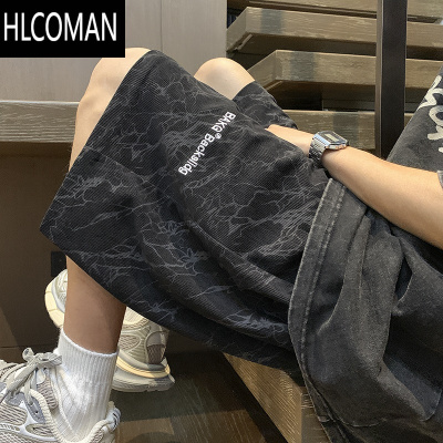 HLCOMAN夏季薄款短裤男潮牌ins宽松运动五分裤子潮流百搭休闲沙滩中裤
