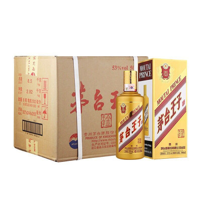 茅台王子酒金王子贵州茅台酒 酱香型高度白酒 53度500ml*6整箱