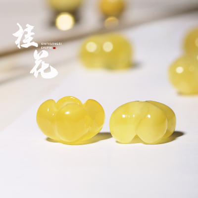 精品蜜蜡琥珀桂花腰珠背云隔珠猴头金刚星月菩提佛珠手串diy配饰送女朋友老婆情人节七夕生日礼物