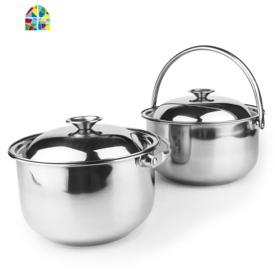 多用汤锅提手锅 不锈钢圆形带盖调料盆 调理锅打蛋盆油盆油缸提壶 FENGHOU 22cm料理锅