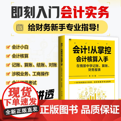 会计从掌控会计核算入手 在情景中学记账算账财务报表 会计实务做账方法 财务报表分析基础学会计图书籍