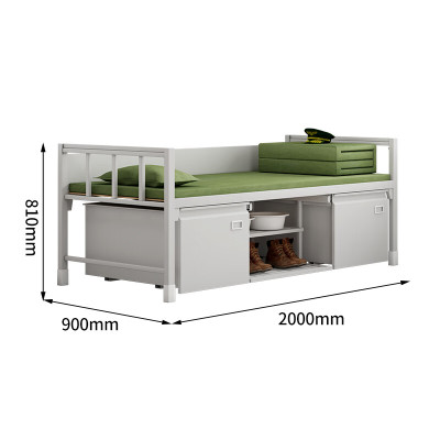 质凡宿舍营具床铁架床高低床床下柜鞋架组合班排床 单人床