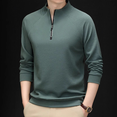 新款男士长袖T恤韩版春秋季中青年休闲日常上衣打底衫男长袖