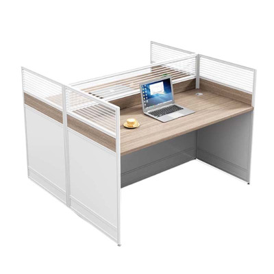 铭威盾职员办公桌椅组合简约现代屏风卡座工位隔断式财务工位桌子双人位[单桌]