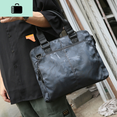 男包 迷彩横款手提包商务出差公文包单肩包斜挎包休闲包男士潮NEW LAKE 迷彩色收藏送礼品男士手提包