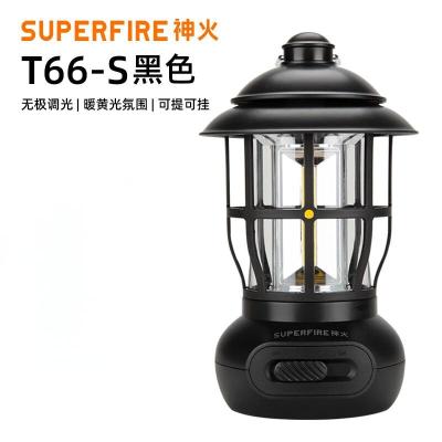 神火(SupFire)露营灯 帐篷灯户外野营灯充电超亮照明T66-S强光灯 黑色