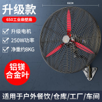 钻石牌工业电风扇大功率商用强力摇头壁挂式大风力牛角扇 650铝镁扇叶