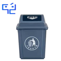 万允 摇盖垃圾桶 60L/个(60L)