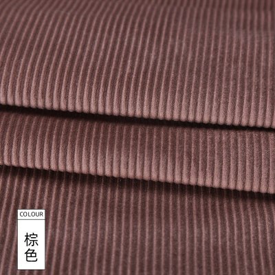 家柏饰(CORATED)灯芯绒布料面料儿童条绒灯心绒卫衣服装衬衫沙发丝绒布头 棕色