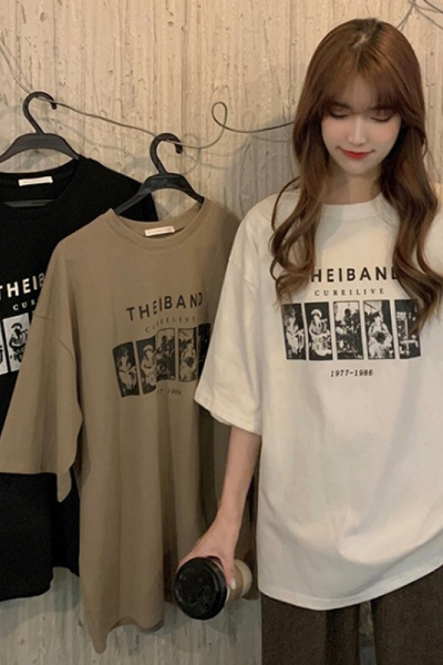 原宿风宽松短袖T恤女ins夏季韩版休闲打底衫女士大码上衣女装_1