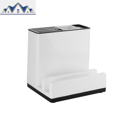 厨房锅盖架菜板刀架筷笼一体置物架家用多功能插刀具放锅铲收纳盒 三维工匠