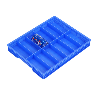易企采 高12格-蓝色零件盒分格箱长方形塑料盒分隔式周转箱多格箱螺丝盒分类盒收纳盒