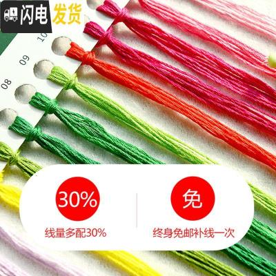 三维工匠十字绣线绣新款客厅情侣火烈鸟小件手工自己绣2019清新自然风简 生态棉线绣新款[款号4087]尺寸53*75厘米