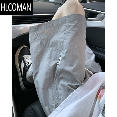 HLCOMAN网眼速干短裤男士夏季薄款美式潮牌外穿运动裤衩宽松休闲五分裤子