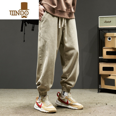 YANXU休闲裤男款2023新款男士束脚裤子宽松男生潮牌工装裤男款秋季