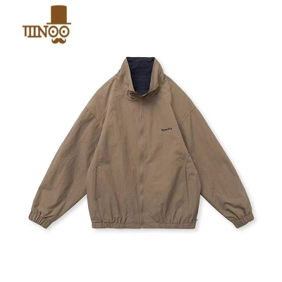 YANXU日系复古拼色立领夹克男女cityboy原宿港风工装棒球服外套潮