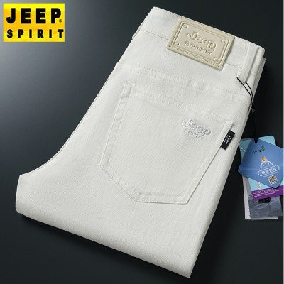 JEEP SPIRIT秋冬男士直筒休闲裤宽松商务弹力百搭三防工艺长裤子