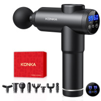 康佳迷你筋膜枪家用瑜伽健身肌肉放松按摩器99档充电款按摩枪礼品6608J黑色+99档8头+盒装