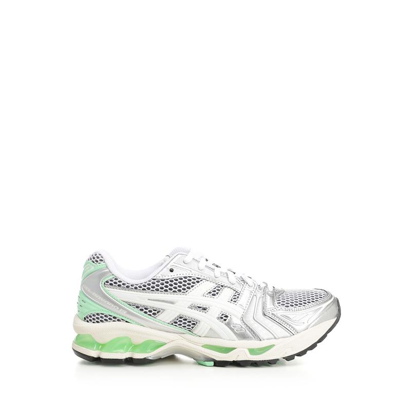 ASICS跑步鞋中性缓震舒适支撑稳定环保材料轻便透气白色绿色配色