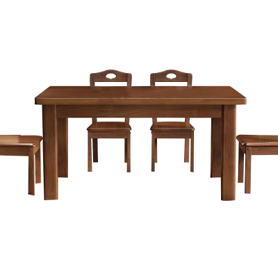 博邦瑞达 实木餐桌 1400*800*750mm(配四椅) 套