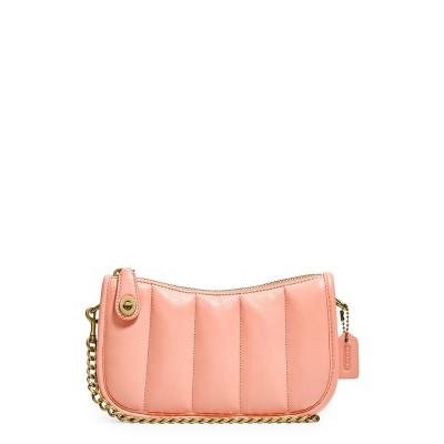 蔻驰(COACH)女式皮质单肩包蓬松绗缝休闲通勤包