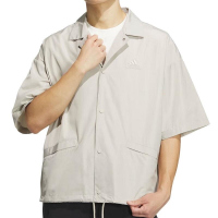adidas/阿迪达斯衬衫男士新款开衫运动服翻领休闲短袖T恤IT3958 C