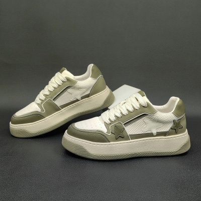 男生厚底板鞋男款潮鞋欧洲站男鞋男士脏脏鞋夏季透气运动休闲鞋男