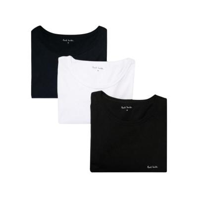 Paul Smith男士运动T恤三件装经典简约款LOGO标志常规版型吸湿排汗休闲短袖