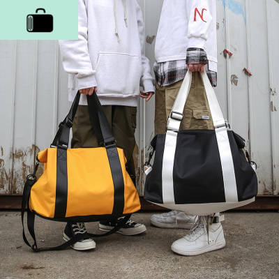 潮牌简约青年健身大容量旅行包男单肩斜挎包女韩版休闲运动手提包NEW LAKE男士斜挎包