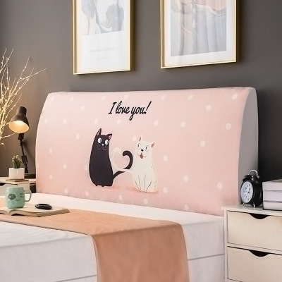 床头套罩北欧风格全包通用防尘软包保护床靠背简约现代木 LOVE猫 高度50-65*长度150cm通用款