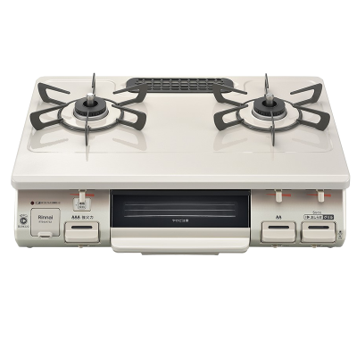 日本进口林内燃气灶基础版台式两眼头日系煤气炉烤箱单面烤天然气RT64JH7S2-CL
