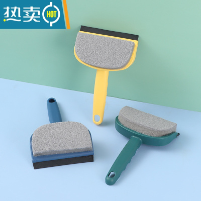 敬平擦玻璃器家用浴室洗镜子清洁刷卫生间窗户刮水器台面刮家政专用 2个装[蓝色+绿色]收藏加购再送挂钩