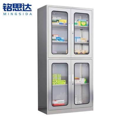 铭思达不锈钢药品柜双玻台