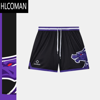 HLCOMAN速干针织五分裤男款2025夏季十二生肖薄款宽松休闲短裤数码印