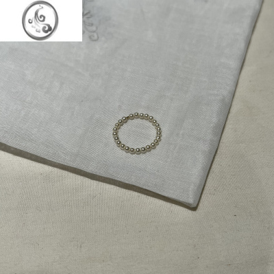 JiMiDouxAir施家珍珠戒指素圈叠戴水晶钻指环轻奢高级感ins潮尾戒女